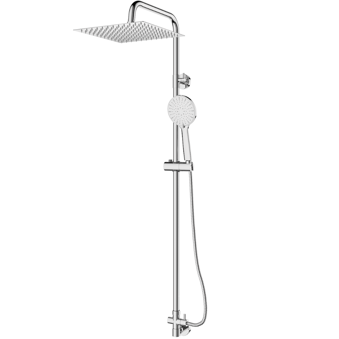 Rain shower set Tyler 30 CM Square Without tap - Chrome