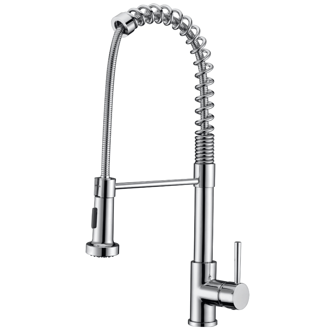 Industrial kitchen tap Job with pull-out barrel - Chrome